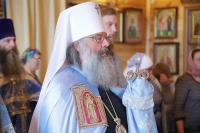 Митрополит Кирилл и епископ Евгений совершили Божественную литургию в Боголюбском женском монастыре