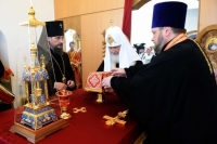 Святейший Патриарх Кирилл освятил храм в честь преподобномученицы Елисаветы в Елисаветинском монастыре в Алапаевске
